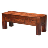 Avalon Modern Solid Wood Hidden Drawers Coffee Table